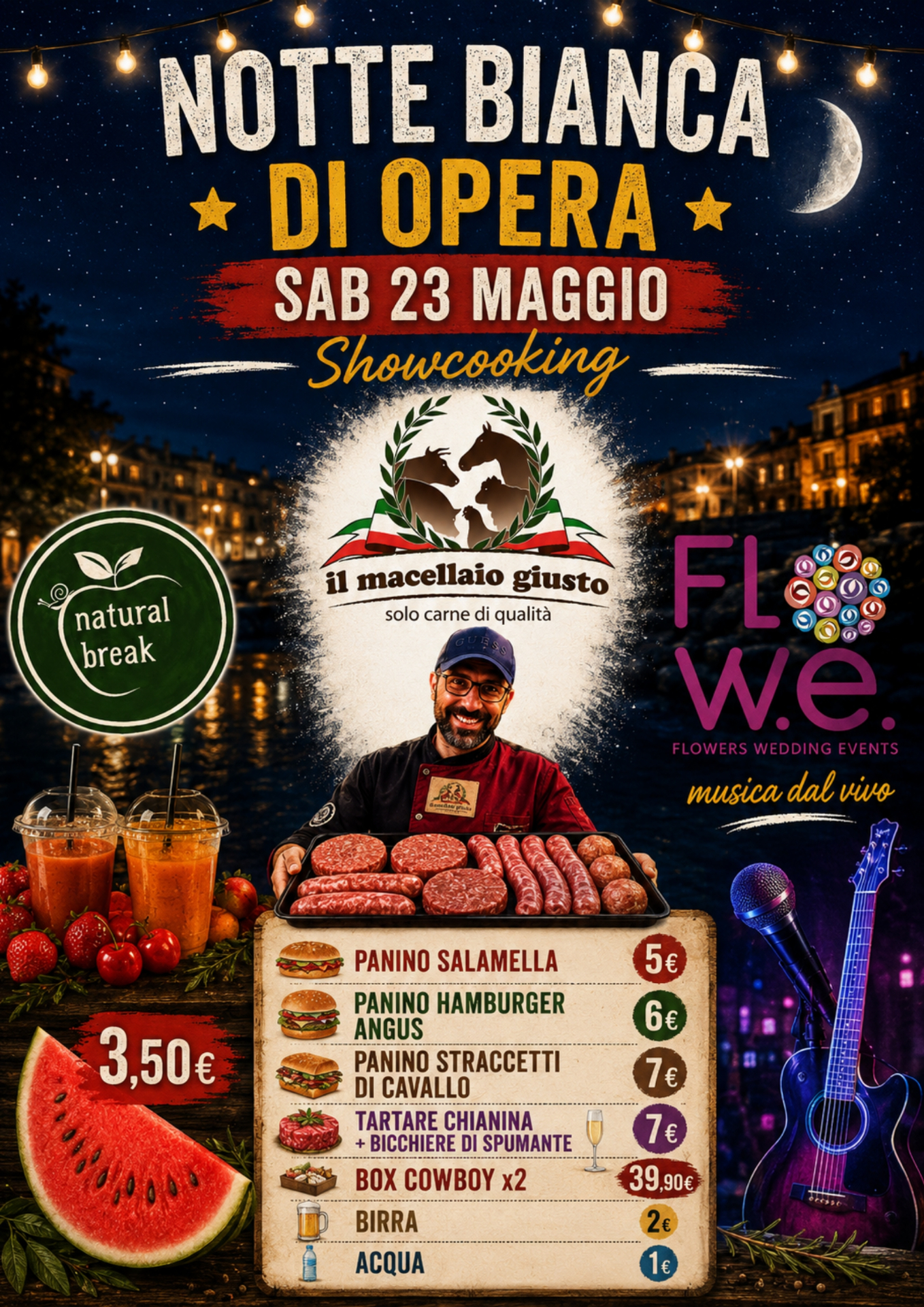 Menu Notte Bianca di Opera - Il Macellaio Giusto